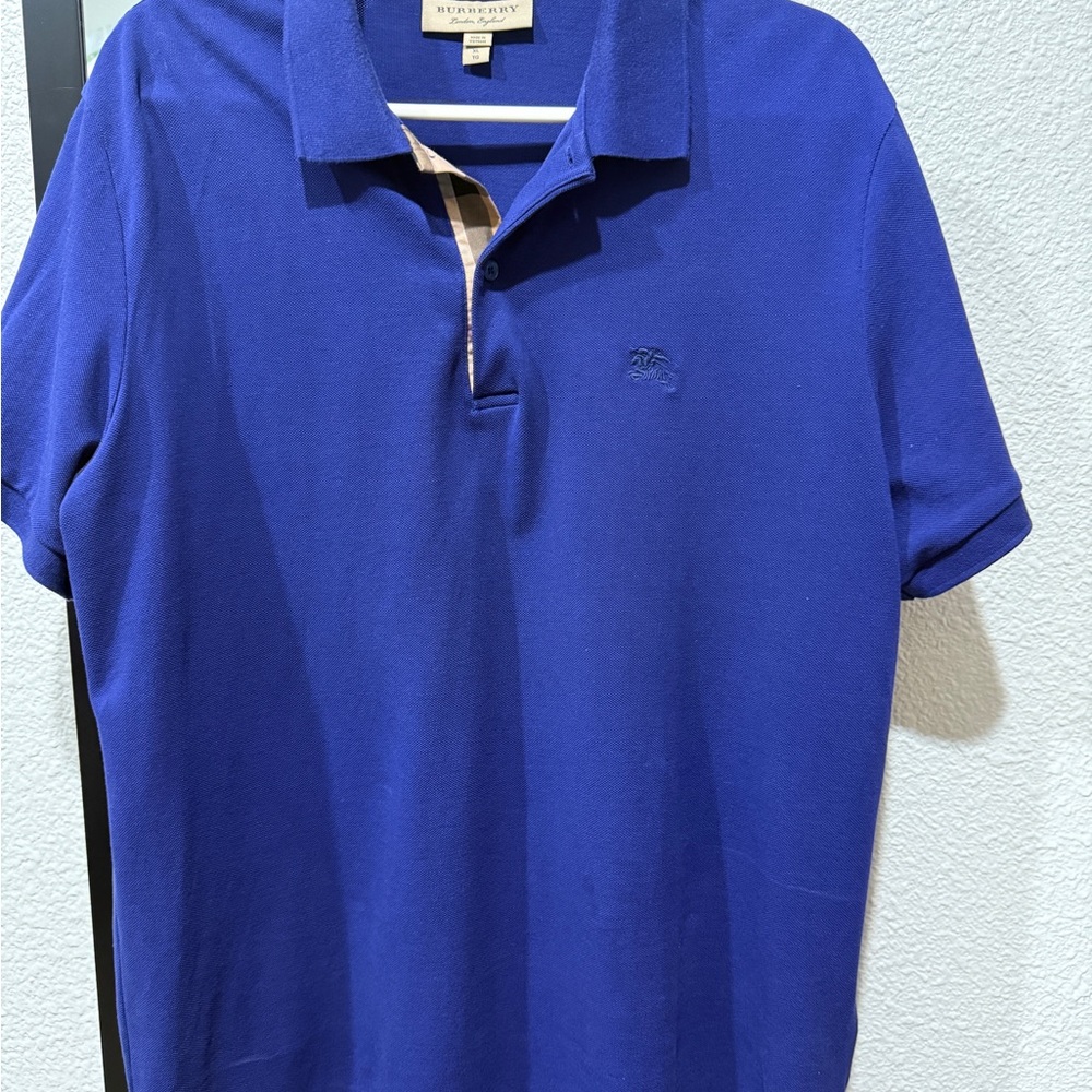 Burberry Men's Royal Blue Polo Shirt